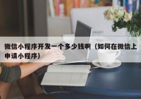 微信小程序開(kāi)發(fā)一個(gè)多少錢(qián)?。ㄈ绾卧谖⑿派仙暾?qǐng)小程序）